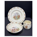 3pcs Royal Doulton Bunnykins - Bowl, Plate and Mug