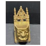 Antique French Gothic Monk Face Cast Iron Match