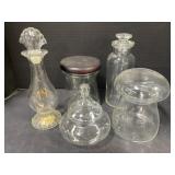 Assorted Lidded Glass Jars