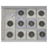 1968-82 (11) Canadian 50 Cent Coins Au-Unc