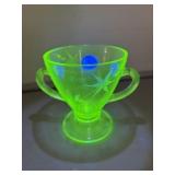Uranium Glass Sugar Bowl