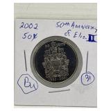 2002 Canadian 50 Cent Coin Bu