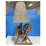 Spinning Wheel Table Lamp with Shade