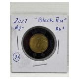 2002 Canadian Black Rim Toonie AU