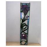 Stained Glass Art - Purple Flowers 21 x 4 '