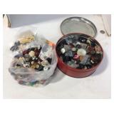 Cookie Tin Full Of Buttons