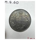 1928 (M.S.60) Canadian Silver 25 Cent