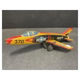 Tin US Friction Jet Plane 1950s #370 by TN Japan