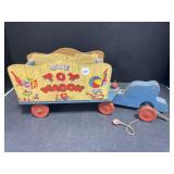 Antique Fisher Price Pull Toy ' Toy Wagon '