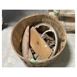 Apple Basket With Various Vintage Parts Insides