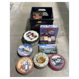 Crate With Assorted Cookie Tins