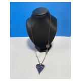 Heart-Shape Blue / Crystal ' Big Dibber ' Copper