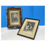 Victorian Print and Victorian Picture Frame with