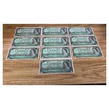 10x 1967 Canadian $1 Banknotes