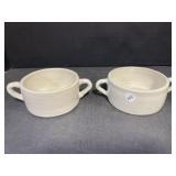 2 Pottery Soup Bowls