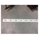 7 peg hat/coat rack, 41 1/2 in. long