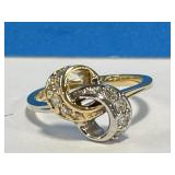 14 kt Yellow & White Gold 10 Diamonds Ring