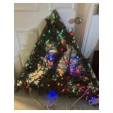 Board Shaped as Christmas Tree with Garland &
