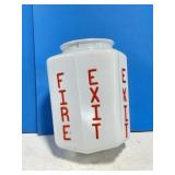 Glass Fire Exit Shade