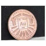 1 oz Copper Round - Guns & Gold Design