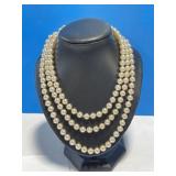 Extra Long Strand Pearl-Like Necklace