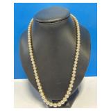 Graduated Cream Pearl-Like Necklace