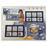 USA 1962 P Mint Set with Stamp & USA 1962 D Mint