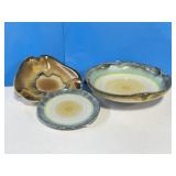 3pcs Pottery - West Germany Ash Tray and 2pcs
