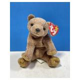 Plush Beanie Baby Bear Pecan with Tags