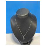Silvertone Metal Fine Chain Necklace.