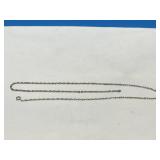 Silvertone metal Entwined Chain Link Necklace