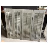 2 Grey Interior Shutters 14 x 32 ' & 20 x 32 '