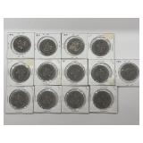 13x 1971 Canadian Dollar Coins