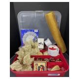 Ornament Case with Ribbon, Ornaments, Faux