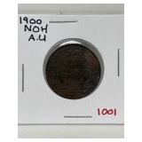 1900 ' N O H' Cdn Large Cent- Au