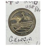 2018s U S A 25 Cents - Georgia Parks