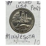 2018d U S A 25 Cents - Minnesota Parks