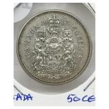 1962 Cdn Silver 50 Cent