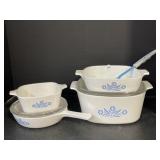 Corning Ware Cornflower Baking Dishes & Slotted