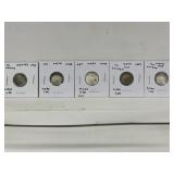 5 Coins-1915 France Centimes, 1938 Neth 10 Cents,