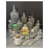 Vintage Glass Medicine Bottles, Aspirin Etc.