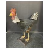 Metal Rooster Basket, 13 ' tall