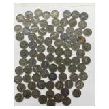 Cdn 5 Cent Coins : George V I - 86 Coins With