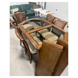 Dining Table with Bevelled Edged Top Inserts &
