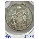 1964 Cdn Silver 50 Cent