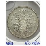 1964 Cdn Silver 50 Cent
