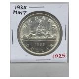 1935 Cdn Silver Dollar - Mint