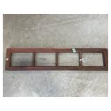 Wooden 4-Paned Frame, 42x9 '