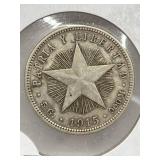 1915 Cuba 20 Centavos