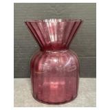 Pilgrim Cranberry Glass Vase 7.5 ' Tall